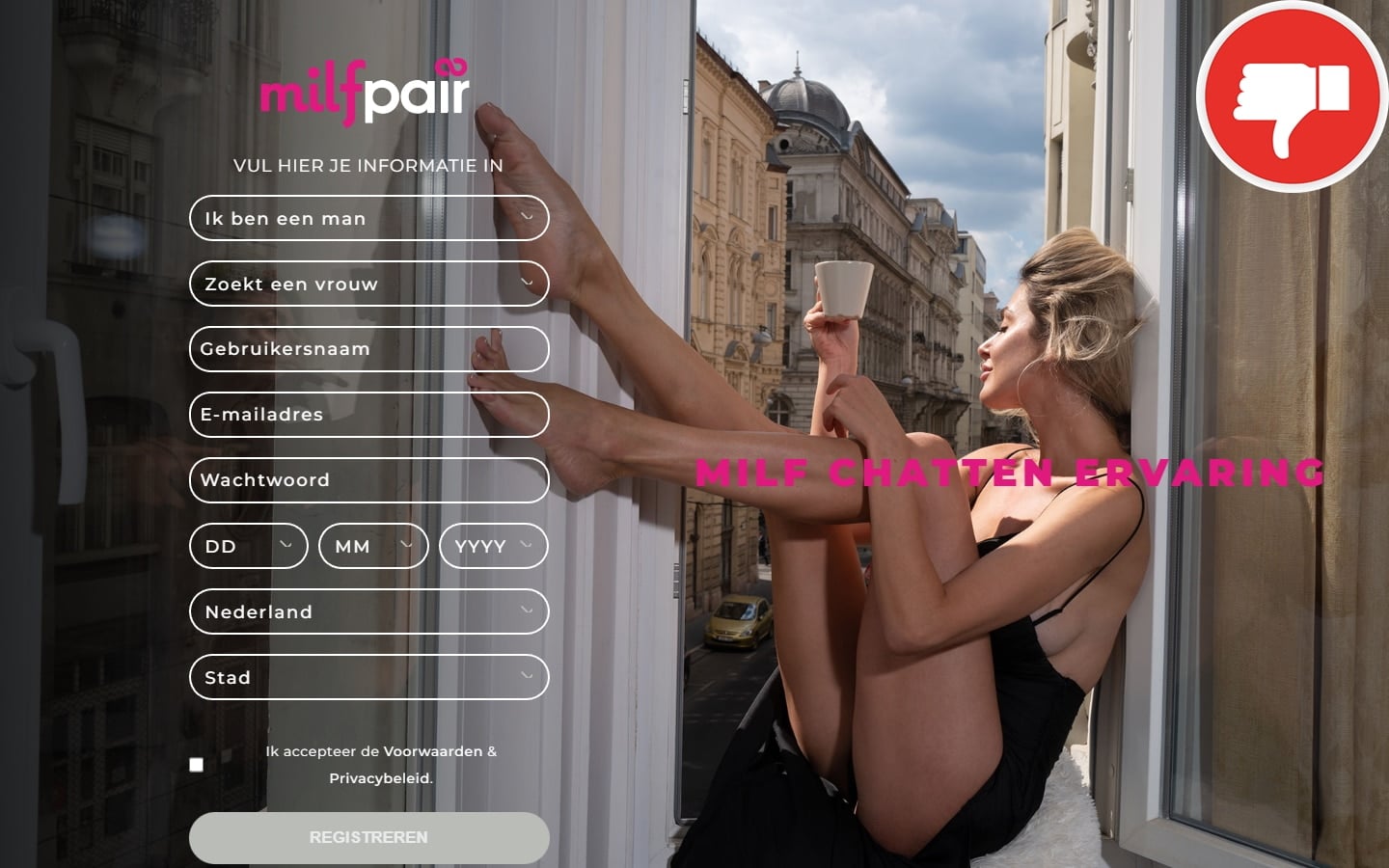 MilfPair.com Beoordelingsresultaten Oplichterij - oktober 2023 |  DatingStar24.com